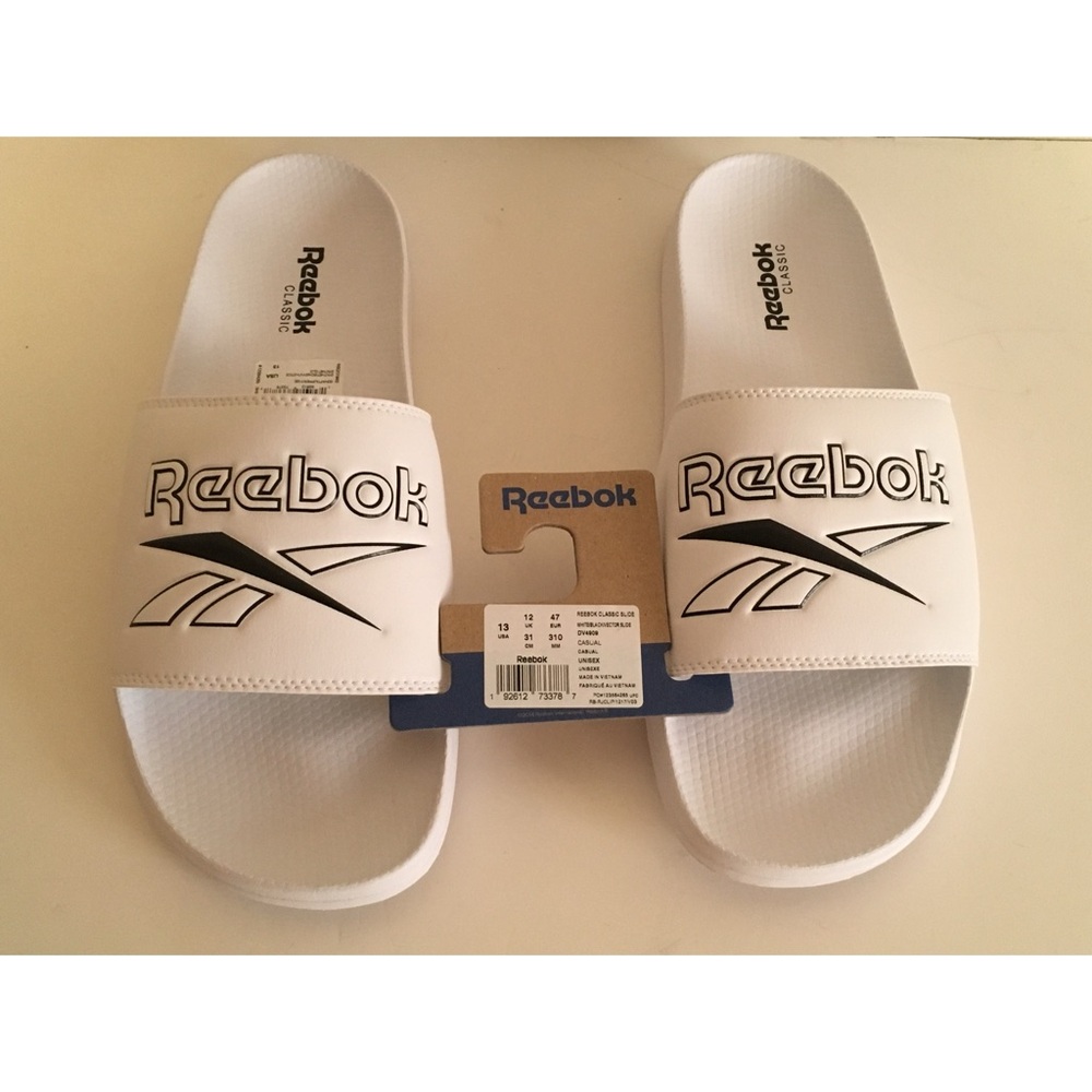 NWT White Reebok Classic Slide Size 13